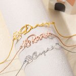 Personlig minimalistisk armbånd med tassetrykk for kjæledyr med navn Hund Katt Mamma Smykker Bursdagsgave til minne om kvinner