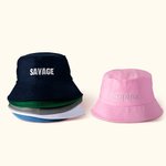 Personalised Multicolour Cotton Bucket Hat with Embroidered Name Beach Party Favor Outdoor Vacation Gift for Family Friends for Adult Toddler