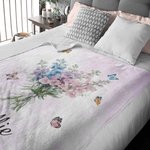 Personnalisé Aquarelle Fleur de naissance Bouquet Papillon Douce Couverture avec Nom Décoration Maison Anniversaire Famille Cadeau pour les Femmes