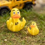 Personalised 3D Print Double Middle Finger Duck with Text Tabletop Decoration Funny Jeep Accessory White Elephant Gift for Friend Colleague