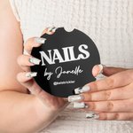 Miroir Personnalisé Lettre Acrylique Nailfie Disk Display Plate with Name Beauty Salon Social Media Photo Props Cadeau pour Manucure Nail Artist
