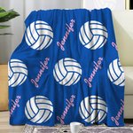 Personalised Multicolour Baseball Football Tennis Sports Theme Soft Throw Blanket with Names Home Decor Birthday Team Gift for Sports Lovers