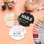 Miroir Personnalisé Lettre Acrylique Nailfie Disk Display Plate with Name Beauty Salon Social Media Photo Props Cadeau pour Manucure Nail Artist