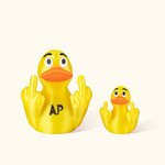 Personalised 3D Print Double Middle Finger Duck with Text Tabletop Decoration Funny Jeep Accessory White Elephant Gift for Friend Colleague