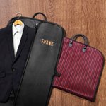 Personalised Portable Waterproof Leather Handle Suit Bag with Embroidered Name Travel Essentials Birthday Wedding Gift for Men