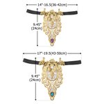 Frontalera Personalizada de Encaje Dorado con Piedra de Nacimiento Frontalera Ajustable Accesorios Medievales para Caballos Regalo Ecuestre de Cumpleaños para Amante de los Caballos Jinete de Doma Clá