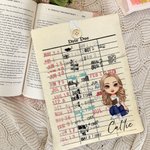 Spersonalizowana okładka na książkę z imieniem i nazwiskiem oraz kieszenią z przodu dla miłośników książek i bibliotekarzy