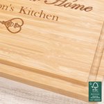 Personalized The Heart of Our Home FSC Bamboo Charcuterie Cutting Board with Juice Groove Ship from USA Housewarming Birthday Gift for Family