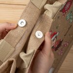 Personalisierte Weihnachten Mädchen Frauen wiederverwendbare Jute Tragetasche Tote Bag mit Namen Weihnachten Geburtstag Geschenk für Familie Freund