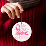 Ornement de Noël personnalisé en forme de papillon avec nom Cadeau de Noël pour les femmes qui luttent contre le cancer.