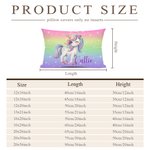 Personligt Fantasy Unicorn Throw Pillow Cover med namn Födelsedag rumsinredning Present för barn