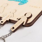 Personalised Wooden Family Names Key Holder for 2-6 Members Wall Mount Entryway Decor Housewarming Wedding Gift for Family Couple