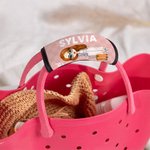 Personalised Travel Is My Therapy Cartoon Character Set of 2 Luggage Handle Wraps with Name and Contact Card Travel Accessories Gift for Travel Lovers