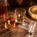 Personalizada de dibujos animados Flor de Nacimiento 10oz Old Fashioned Rock Whisky de vidrio con el nombre de Navidad Cumpleaños Regalo para Amigos de la Familia