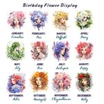 Personalised Anthropomorphic Birth Flower Wooden Magnetic Needle Box with Name Birthday Anniversary Gift for Sewing Lovers