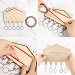 Personalised Wooden Family Names Key Holder for 2-6 Members Wall Mount Entryway Decor Housewarming Wedding Gift for Family Couple