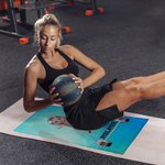 Personalised Cartoon Fitness Girl Design Super Absorbent Portable Sport Towel with Name and Hanging Loop Gym Workout Birthday Gift for Sports Lovers