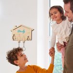 Personalised Wooden Family Names Key Holder for 2-6 Members Wall Mount Entryway Decor Housewarming Wedding Gift for Family Couple
