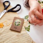 Personalised Anthropomorphic Birth Flower Wooden Magnetic Needle Box with Name Birthday Anniversary Gift for Sewing Lovers
