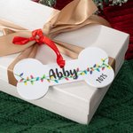 Personnalisé en forme d'os de chien, ornement de Noël avec texte et année, décoration d'arbre de Noël, cadeau pour les amoureux des animaux.