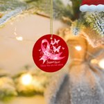 Ornement de Noël personnalisé en forme de papillon avec nom Cadeau de Noël pour les femmes qui luttent contre le cancer.