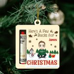 Personalized Cartoon Character Snowman Wooden Money Holder Christmas Ornament with Name Christmas Tree Hanging Decor Gift for Family