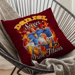 Personalized 1-5 Photo Brilliant Lightning Baseball Football Throw Pillow Cover with Name Home Decor Birthday Gift for Sports Lover 6