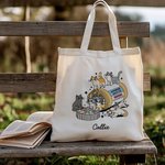 Henkilökohtainen Söpö Koira Kissa Lääketiede Pullo Canvas Kangas Kangaskassi nimi Syntymäpäivälahja lemmikkieläinten ystäville