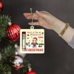 Personalized Cartoon Character Snowman Wooden Money Holder Christmas Ornament with Name Christmas Tree Hanging Decor Gift for Family