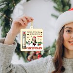 Personalized Cartoon Character Snowman Wooden Money Holder Christmas Ornament with Name Christmas Tree Hanging Decor Gift for Family