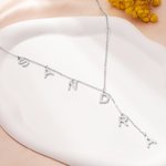 Henkilökohtainen Dainty Lariat Y kaulakoru 3-9 nimikirjaimet Äitienpäivä Syntymäpäivä Joululahja naisille
