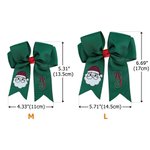 Personalizado Alce Pingüino Navidad Elemento Lazo con Letra Monograma Navidad Cumpleaños Regalo para Niña