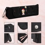 Personalized Cartoon Character Birth Flower Portable Heating Rod Storage Bag with Name  Christmas Travel Accessories Gift for Women