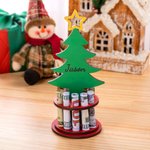 Personalized Christmas Tree Freestanding Wooden Money Holder with Text Christmas Gift for Kids Family