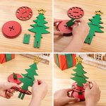 Personalized Christmas Tree Freestanding Wooden Money Holder with Text Christmas Gift for Kids Family