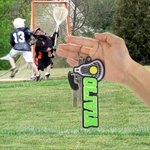 Personalised Multicolour Colours 3D Printed Name Lacrosse Racket Keychain Bag Tag Lacrosse Mom Birthday Gift for Sports Lover