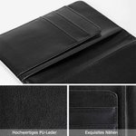 Personalisiertes „LET THE Adventure BEGIN“ PU Leder Kartenetui Einfarbige Passhülle mit Kartenfächern Geschenk für Ehepaar Liebespaar