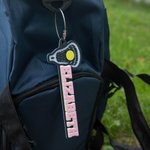 Personalised Multicolour Colours 3D Printed Name Lacrosse Racket Keychain Bag Tag Lacrosse Mom Birthday Gift for Sports Lover
