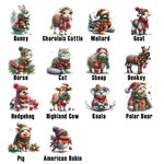 Personalizzato carino Natale maglia maglione animale bambino Bodysuit Kid T-shirt Felpa con iniziale e nome regalo di Natale per ragazzi ragazze