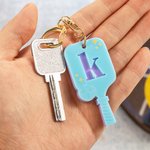 Gepersonaliseerde Leuke Pickleball Peddel Acryl Keychain met initiaal verjaardag jubileum cadeau voor Pickleball liefhebber