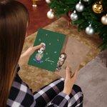 Carnet en Cuir Personnalisé avec Personnage Dessin Animé Bouquet de Fleur et Nom Cadeau Anniversaire Noël pour Femmes et Amies