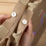 Personalisierte Nussknacker Fee Ballett Mädchen wiederverwendbare große Jute Tragetasche mit Initial und Name Geburtstag Weihnachtsgeschenk für Familie Kinder