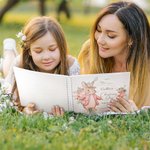 Henkilökohtainen Floral Peter Rabbit Spiral Ristiäiset Guest Book Clear PVC Linen Cover ja 80 tyhjää sivua Kaste Muisti lahja uusille vanhemmille