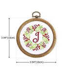 Adorno personalizado de punto de cruz retro hecho a mano alfabeto contado con hebilla Decoración del árbol de Navidad Regalo para familia Punto de cru