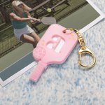 Gepersonaliseerde Leuke Pickleball Peddel Acryl Keychain met initiaal verjaardag jubileum cadeau voor Pickleball liefhebber
