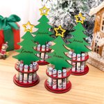Personalized Christmas Tree Freestanding Wooden Money Holder with Text Christmas Gift for Kids Family