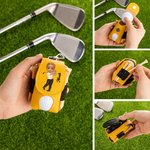 Personlig tegneserie karakter navn lær golfball midjeveske oppbevaringspose med 4 teesholder sportsbursdagsgave til golfspillere golfspillere