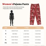 Gepersonaliseerde Funny Gingerbread Man Hart Foto Portret Lange Pyjamabroek met Tekst en Koord Kerstverjaardag Cadeau voor Vrouwen Mannen