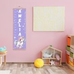 Personalized Fantasy Unicorn Height Growth Chart with Name Nursery Baby Room Decor Birthday Baptism Gift for Baby Kid
