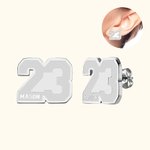 Gepersonaliseerde Sport Nummer Naam Stud Oorbellen Sieraden Verjaardagscadeau voor Spelers Fans Coaches